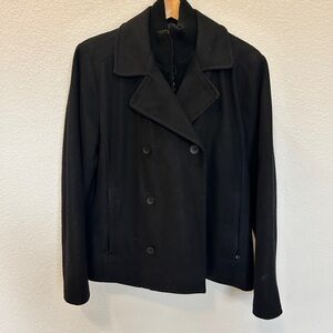 Kenneth Cole Wool Blend Peacoat with Zip-In Liner — Men’s Medium